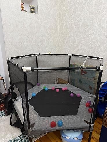 Batutlar: Uşaq üçün ev içi mini batut/trampolin - Ölçü: təxmini altıbucaqlı — 4