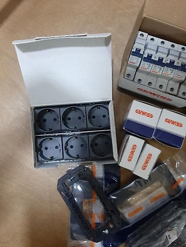 Məhəccərlər: GEWISS modul tipli elektrik aksessuarları dəsti temiz orginal — 5