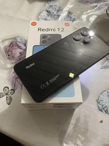 Redmi 12, 256 GB, rəng - Qara, Barmaq izi, İki sim kartlı, Face ID