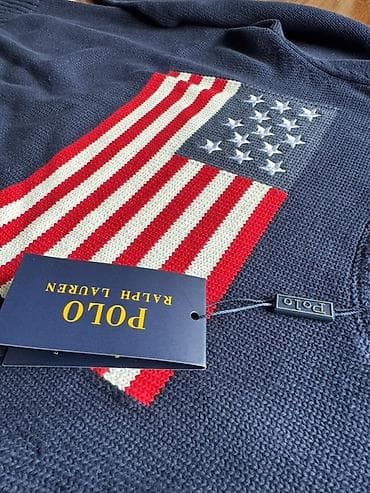 Верхняя одежда: Мужской свитер, Ralph Lauren, M, цвет - Синий — 4