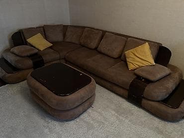 Divan və masa dəstləri: Künc divan, Qonaq otağı üçün, Açılmayan — 3