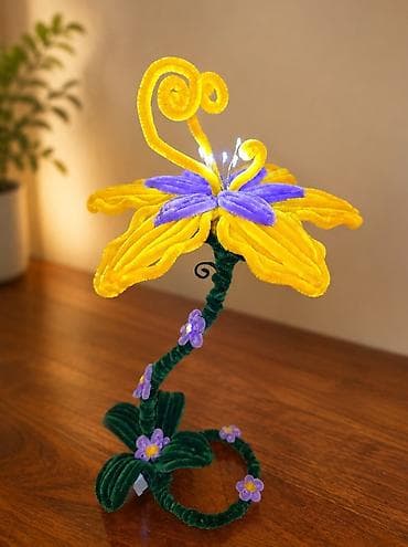 Şönil teldən "tangled" temalı lampa. 100% əl işidir. işığı da yanıb — 1