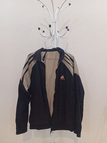 karnaval geyimləri: Adidas idman gödəkçəsi - Ölçü: L - Rəng: bej-qara, kontrast panellər — 2