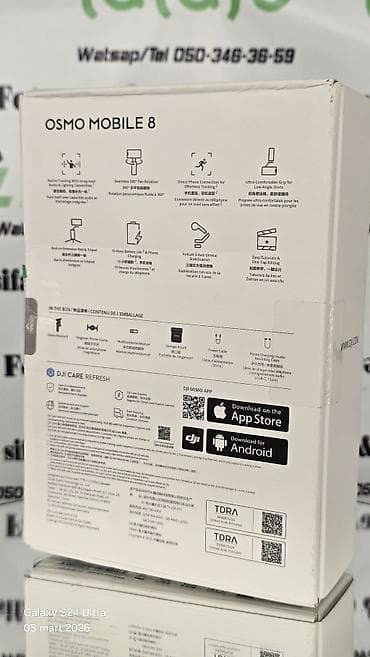 note 11 s: DJI Osmo Mobile 8 son madel smartfon üçün 3 oxlu stabilizator — 3