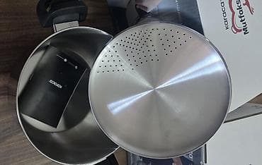 karaca qab: Qazan, rəng - Gümüşü, Paslanmayan polad, 22 sm, Karaca, Türkiyə — 2