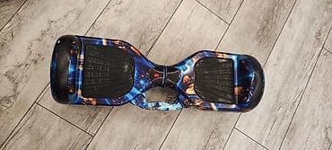 Öz-özünə balanslayan skuter (hoverboard) - Korpus: mavi-alov naxışlı