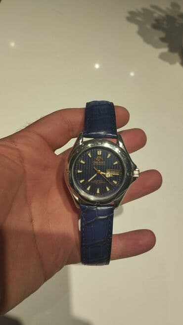 versage sep: İşlənmiş, Qol saatı, Orient, rəng - Göy — 5