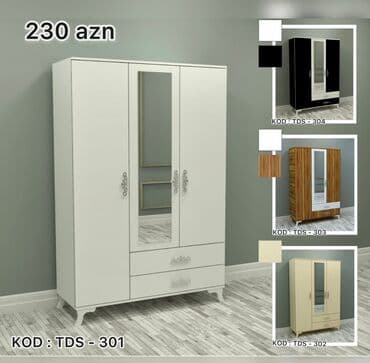 4 qapili dolab: Yeni, Açılan, 4 qapılı Düz dolab, Qarderob, paltar dolabı, Azərbaycan — 6