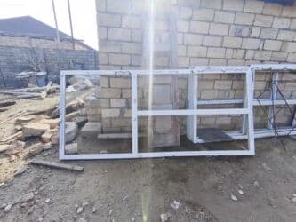 Taxta pəncərələr: İşlənmiş İkiqat şüşə paketi Plastik pəncərə, Еni: 138 sm, Uzunluğu: 31 sm, Pulsuz quraşdırma — 1