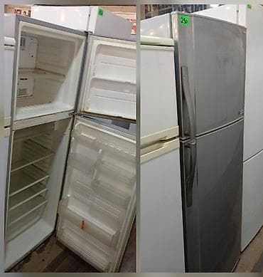 İki qapılı məişət soyuducusu - Üst kamerada dondurucu, alt hissədə