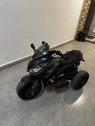 elekt: Uşaq üçün elektrikli üçtəkər motosiklet - Rəng: qara, idman üslublu — 3