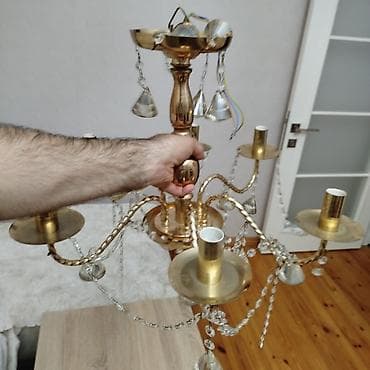 Бра, настенные светильники: Люстра, 6 ламп, Металл — 3