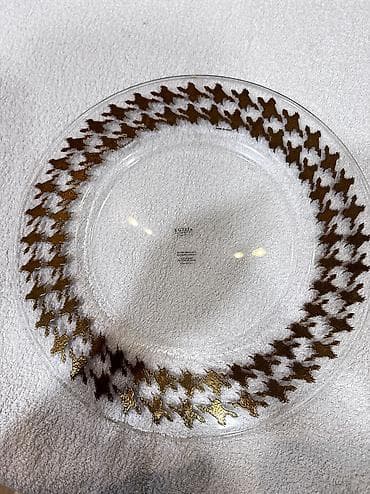 boşqablar: Boşqablar, 1 əd, rəng - Qızılı, Şüşə, İtaliya — 1