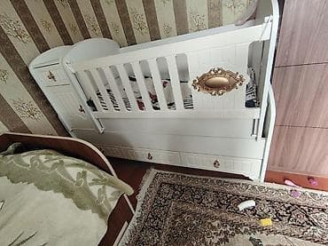 стол для кормления: Для девочки и мальчика, Четырехугольная, Колыбель, С матрасом, Без механизма качания — 3