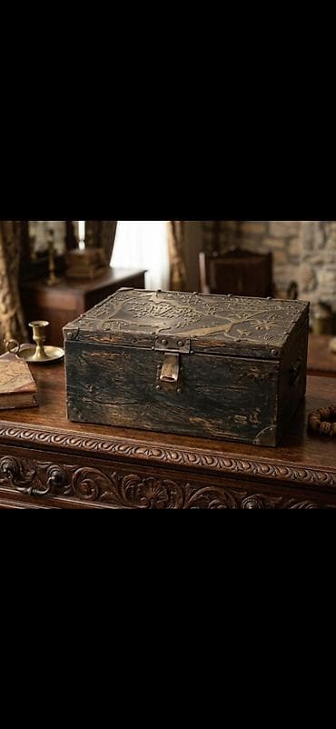 gitara simi: Винтаж выполненный в стиле наскальных рисунков Гобустана (охотники — 1