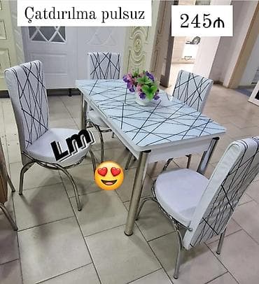 Mətbəx üçün, Yeni, Açılan, 4 stul