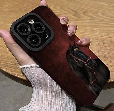 şur mikrafon: At Desenli Telefon Qabı – Qara At Motivli - Model uyğunluğu: iPhone — 2