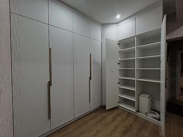 ayaqqabi dolabı: 6 qapı, Siyirməli, Ağ, Açılan, Künc dolab — 1