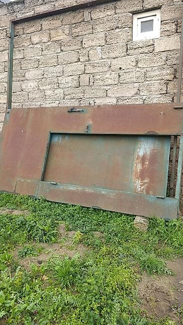 dəmir nərdivan: Metaldan sürgülü darvaza paneli və karkası - Material: qalın polad — 2