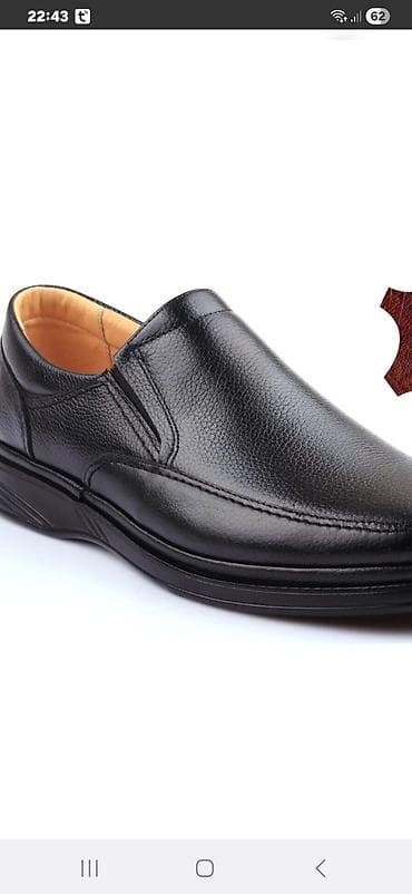 kişi salvari: Kişi üçün klassik slip-on ayaqqabı - Rəng: qara - Üst material: təbii — 3