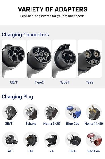 qezali masin: GB/T Wallbox 1 faza 32A/7kw/ ekranlı Divar tipli GBT 1 faza 32A, 7KW — 2