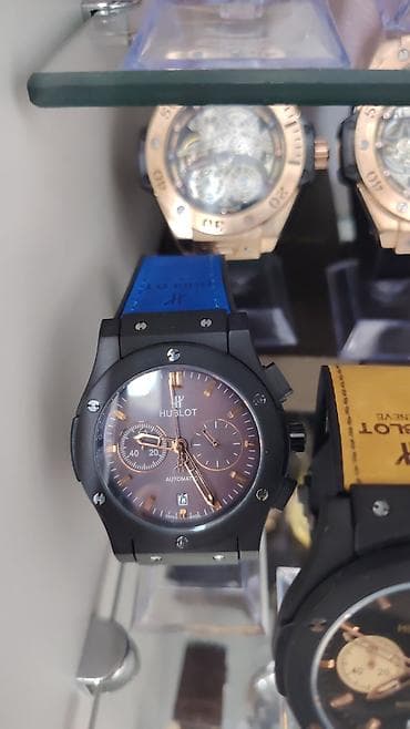 Hublot tərzində avtomatik kişi qol saatları - Korpus: Qara və ya — 2