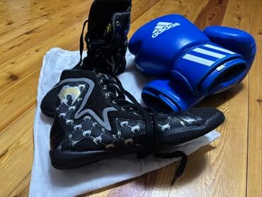 qara əlcək: ƏLA TƏKLİF 2Sİ BİR YERDƏ!!! 41 razmer boksyofka və 10 OZ orginal AİBA — 1