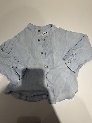 Uşaq köynəyi – 12-18 ay (boy: 86 sm) - Rəng: açıq mavi - Material