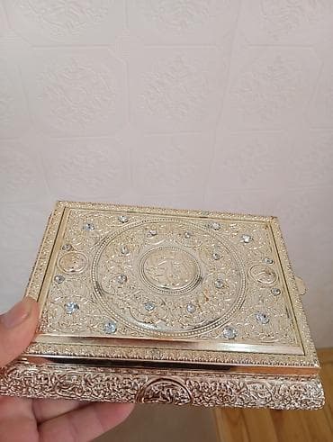 Дом и сад: Zinət tərtibatlı Quran qabı/qutu - Material: metal ərintisi, qızılı — 2