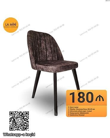 metbex ucun stol stul: LA MİNİ – Laconic & Minimalism Mebel: Yumşaq oturacaqlı stul - — 1