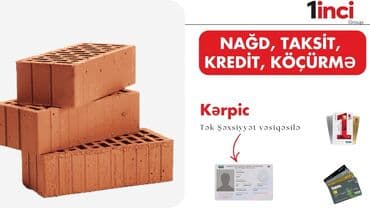 Kərpic - Material: keyfiyyətli gil əsaslı kərpic - Növ: boşluqlu