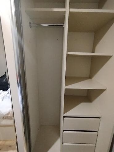 Dolablar: Sürgülü qapılı geyim dolabı - Rəng: açıq krem/bej - 2 sürgülü qapı — 2