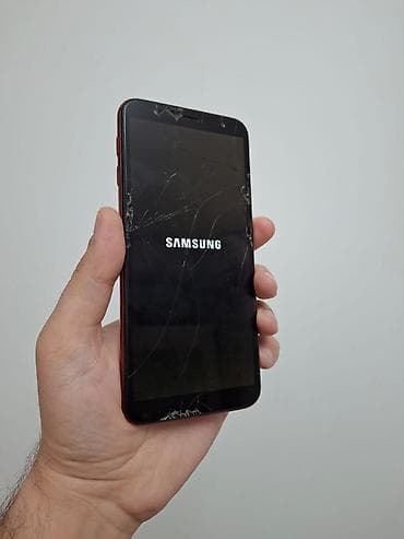 ekrani: Samsung Galaxy J6 Plus, 32 GB, rəng - Qırmızı, Barmaq izi — 2