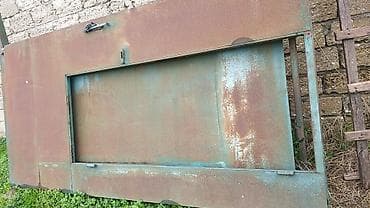dəmir nərdivan: Metaldan sürgülü darvaza paneli və karkası - Material: qalın polad — 1
