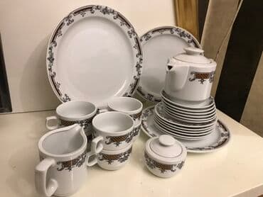 xurusdal qablar: Nahar dəsti, rəng - Ağ, Keramika, Çexiya — 4