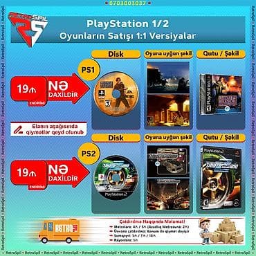 playstatio: ✅PS2, PS1 Oyunların Satışı PlayStation 2 və 1 Disklər Şəkildə necə — 1