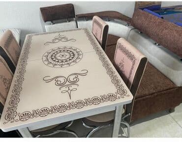 metbex stullari: Mətbəx üçün, Yeni, Açılan, Dördbucaq masa, 4 stul — 4