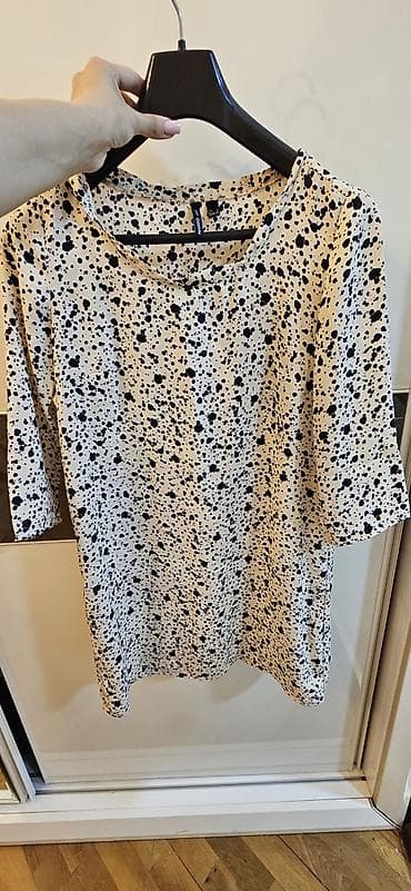 cins: Mango Basics qadın bluzası - Model: qısaqol, rahat kəsim - Ölçü: M — 1