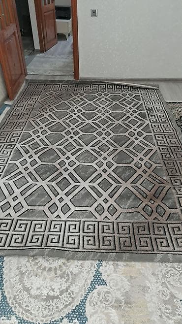 Müasir dizaynlı xalça olcu 2.3 - Rəng: Boz tonlarda, açıq-bej və qara