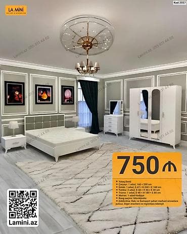 LA MINI – Yataq Dəsti (Kod: 2057) Komplekt: - Çarpayı: 1 ədəd, 160 × — 1