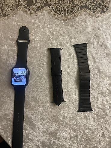 apple watch 4 44: Smart saat, Apple, Sensor ekran, rəng - Qara — 1