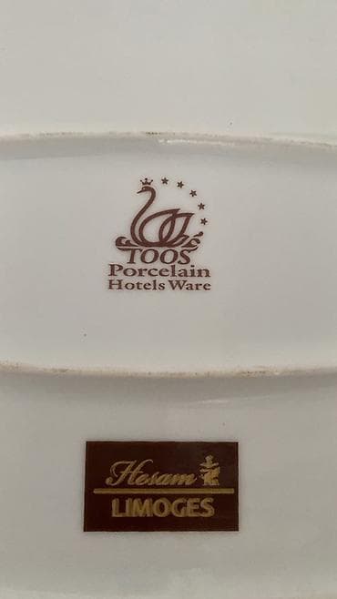 farfor serviz: TOOS Porcelain / Hesam Limoges servis dəsti - 2 ədəd porselen süfrə — 2
