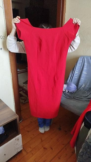 qizil desd: Qadın geyimləri dəsti - 1) Zərif axşam/gecə donu – toz-gül rəngində — 6