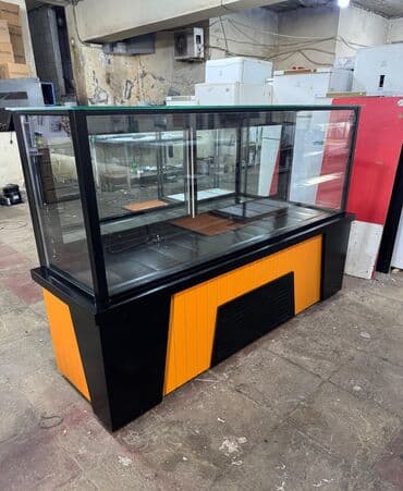 Vitrin tipli soyuducu vitrin - Şüşə vitrinli, frontal və yandan tam