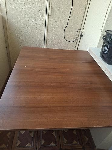 balkon masa: Mətbəx masası, Qatlanan, Laminat, Kvadrat masa — 3
