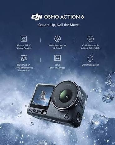 camon 20 pro 5g: DJI Osmo Action 6 – hərəkəti dəqiq tutmaq üçün aksiyon kamera - Yeni — 1