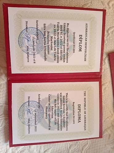 Salam mən öz sahem üzrə iş axtarıram mən öz kursu bitirmişəm iynə — 3