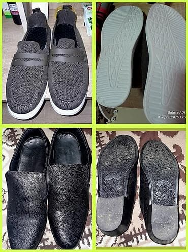 Məhsul: Kişi slip-on ayaqqabıları – 2 cüt 1) Boz slip-on (şəbəkə