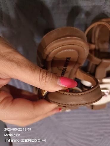 ket ayaqqabı: Uşaq sandal modeli - Rəng: qəhvəyi-krem kombin - Material: yumşaq — 3