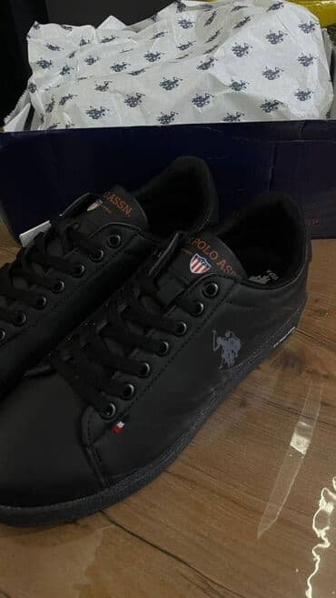 Lincoln: US Polo Assn. kişilər üçün klassik qara idman krossovkası - Model: US — 3